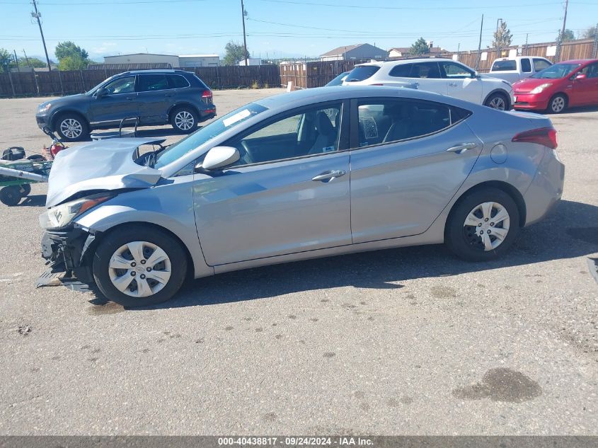 2016 Hyundai Elantra Se VIN: 5NPDH4AE4GH756763 Lot: 40438817