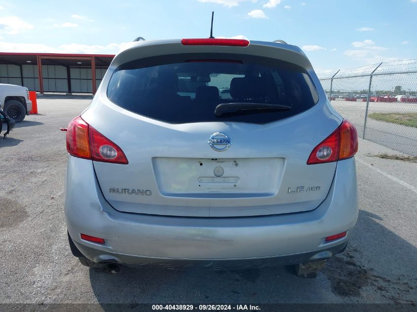 2009 Nissan Murano Le VIN: JN8AZ18W99W157288 Lot: 40438929