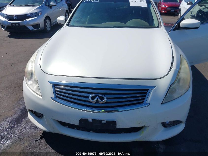 2012 Infiniti G25 Journey VIN: JN1DV6AP7CM812526 Lot: 40439073