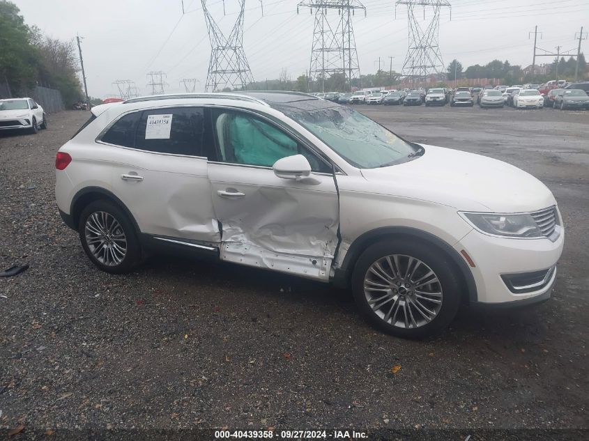 2LMTJ8LR3GBL27388 2016 Lincoln Mkx Reserve