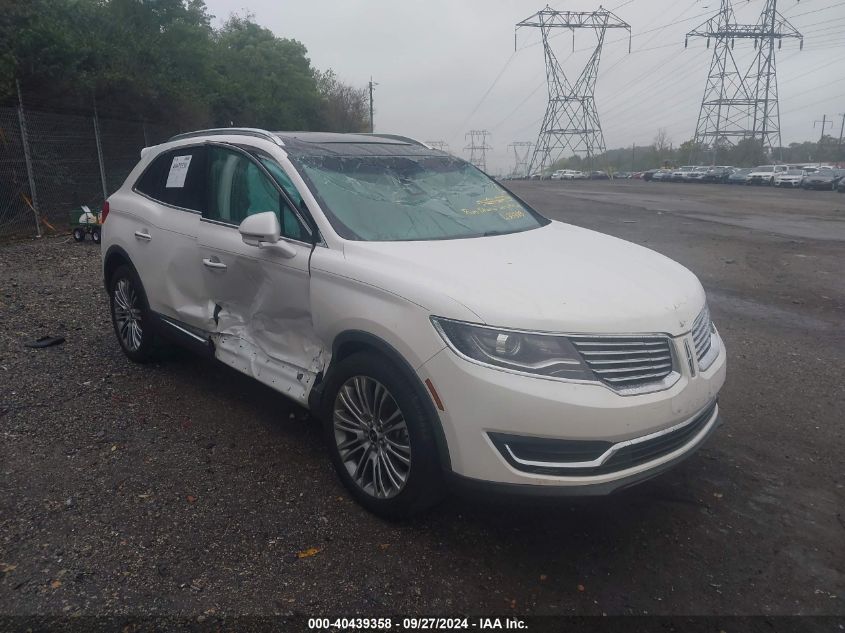 2LMTJ8LR3GBL27388 2016 Lincoln Mkx Reserve