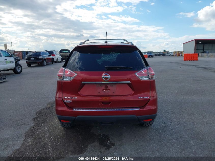 2016 Nissan Rogue S/Sl/Sv VIN: 5N1AT2MV6GC821153 Lot: 40439434