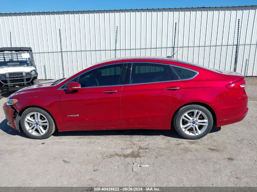 2018 Ford Fusion Hybrid Se VIN: 3FA6P0LU2JR203578 Lot: 40439522