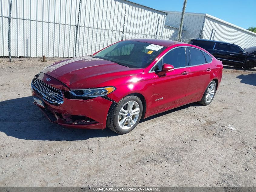 VIN 3FA6P0LU2JR203578 2018 FORD FUSION HYBRID no.2