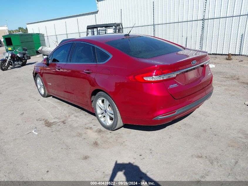 VIN 3FA6P0LU2JR203578 2018 FORD FUSION HYBRID no.3