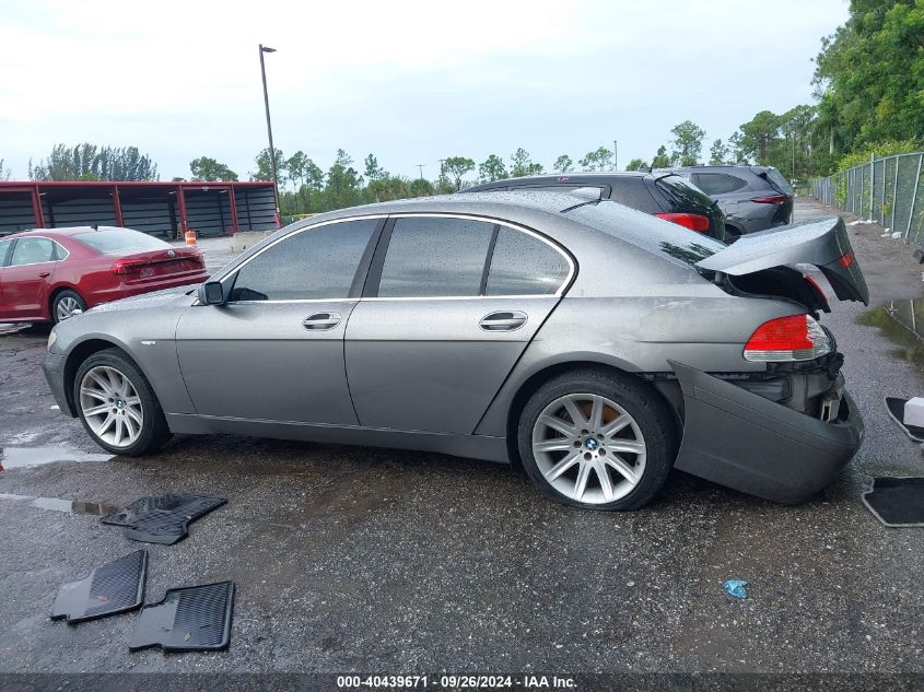 2004 BMW 745 I VIN: WBAGL63454DP71170 Lot: 40439671