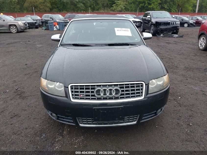 2005 Audi S4 VIN: WUARL48H05K901755 Lot: 40439802