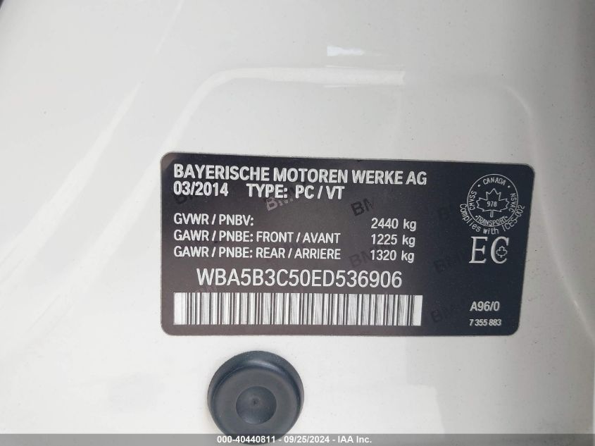 WBA5B3C50ED536906 2014 BMW 535I xDrive