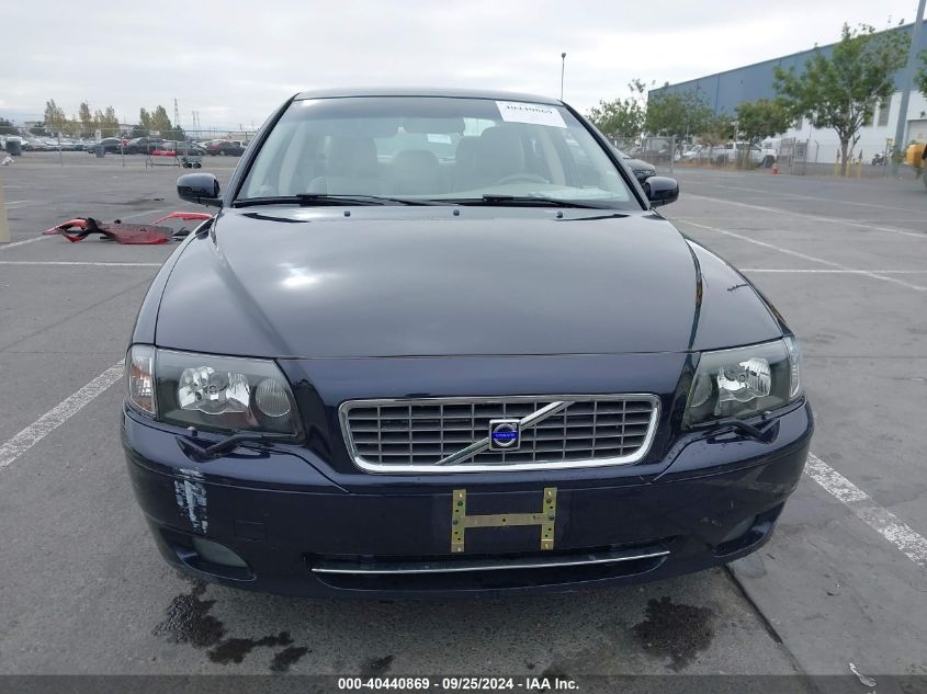 2005 Volvo S80 2.5T/2.5T Awd VIN: YV1TH592551398048 Lot: 40440869