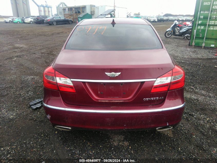 KMHGC4DFXCU167826 2012 Hyundai Genesis 4.6