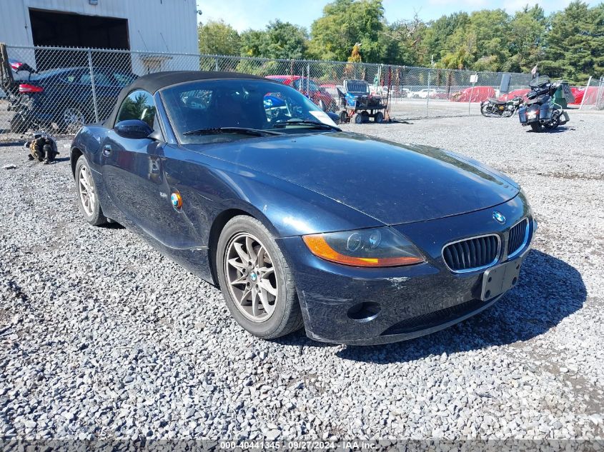 4USBT33463LS43647 2003 BMW Z4 2.5I