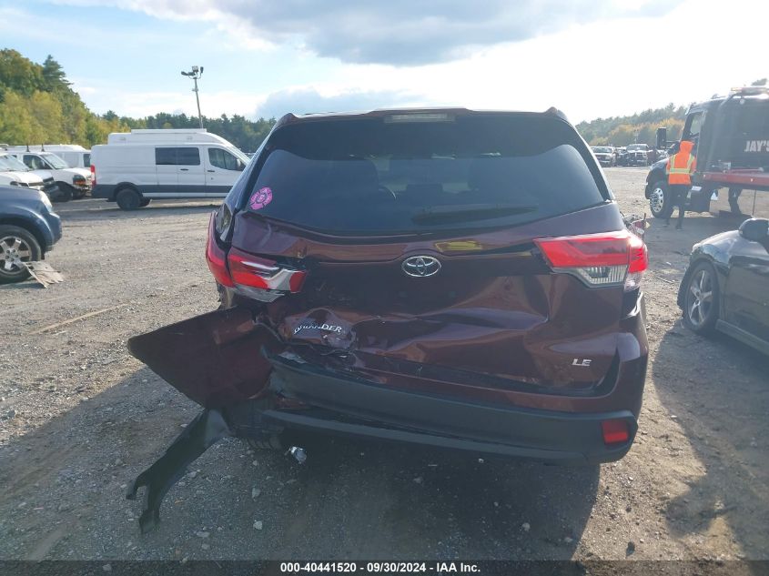 2019 Toyota Highlander Le VIN: 5TDBZRFH6KS923776 Lot: 40441520