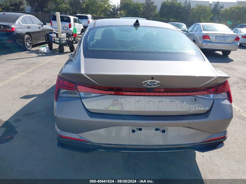 2023 Hyundai Elantra Hybrid Limited VIN: KMHLN4AJ9PU038340 Lot: 40441524