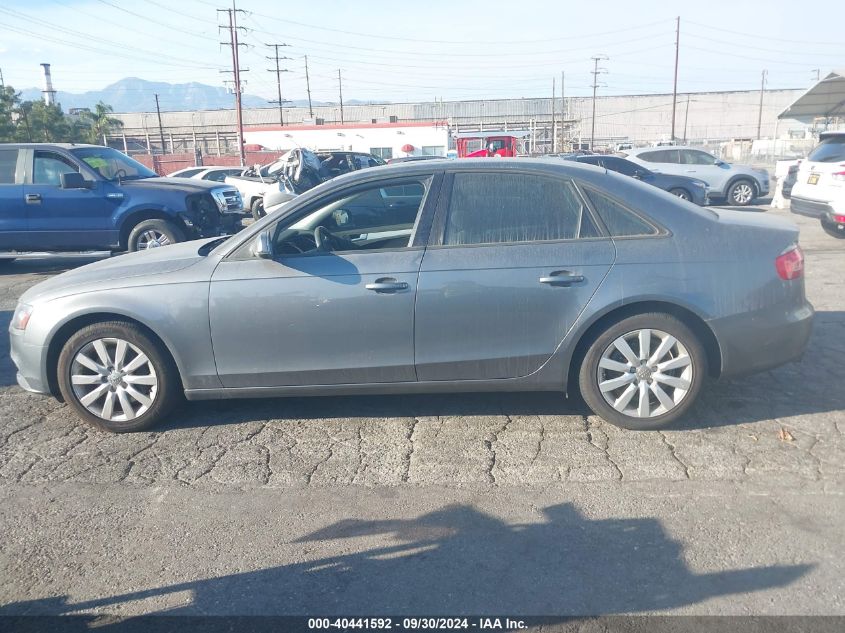 2014 Audi A4 2.0T Premium VIN: WAUBFAFL4EA044614 Lot: 40441592