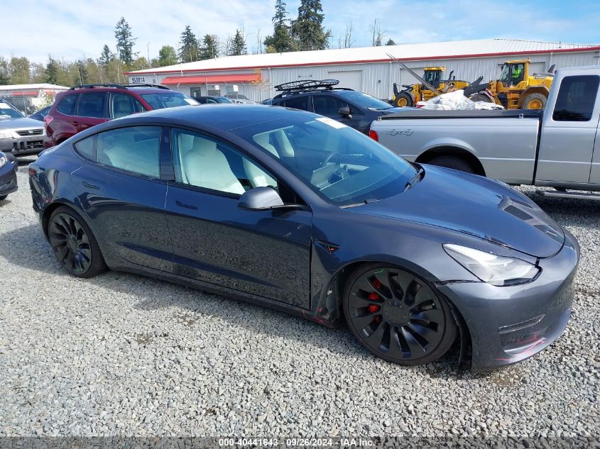 2022 Tesla Model 3 Performance Dual Motor All-Wheel Drive VIN: 5YJ3E1EC4NF263284 Lot: 40441643