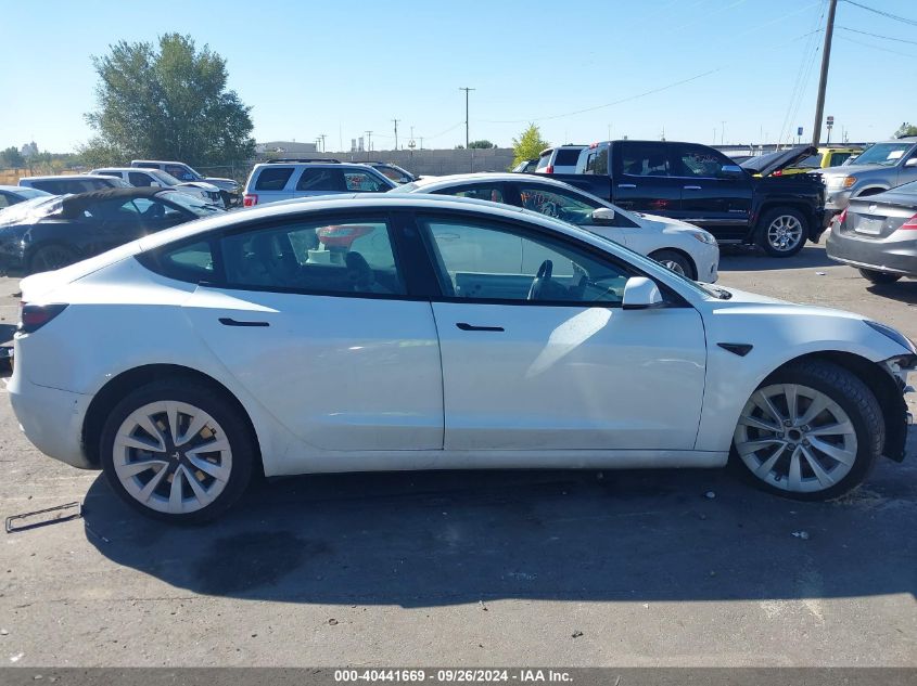 2022 Tesla Model 3 VIN: 5YJ3E1EA6NF188084 Lot: 40441669