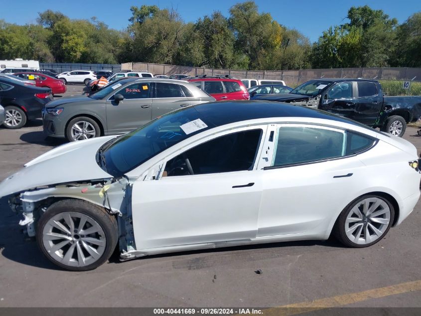 2022 Tesla Model 3 VIN: 5YJ3E1EA6NF188084 Lot: 40441669