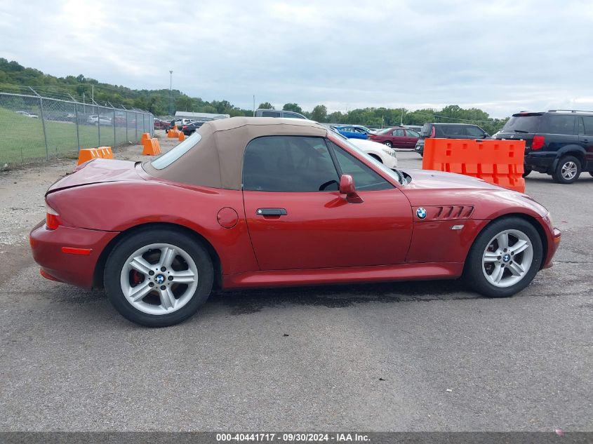 2000 BMW Z3 2.3 VIN: 4USCH9343YLF86435 Lot: 40441717