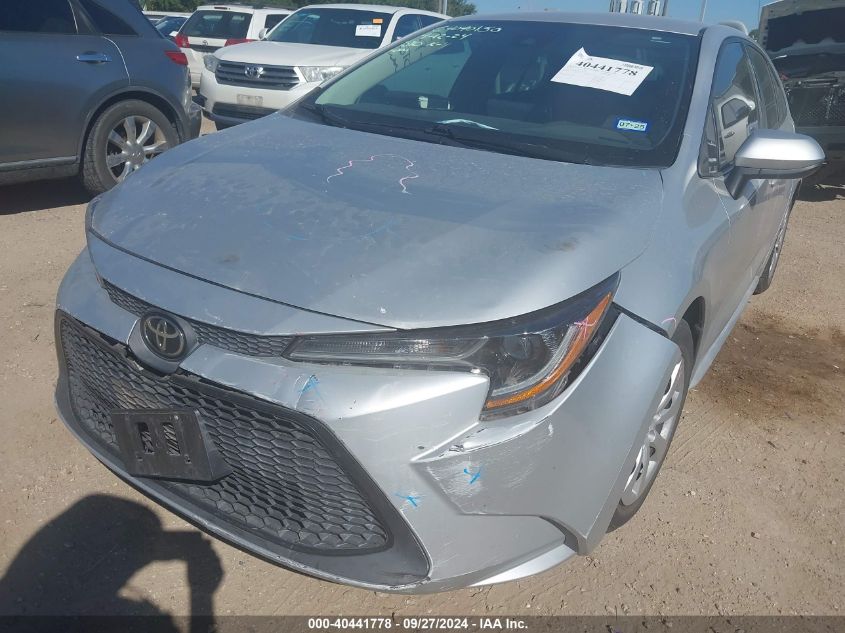 2020 Toyota Corolla Le VIN: 5YFEPRAE7LP091617 Lot: 40441778