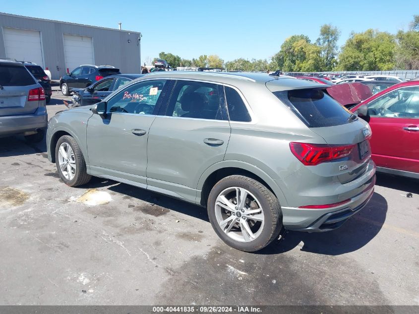 2022 AUDI Q3 2.0L I4   N(VIN: WA1EECF31N1050329