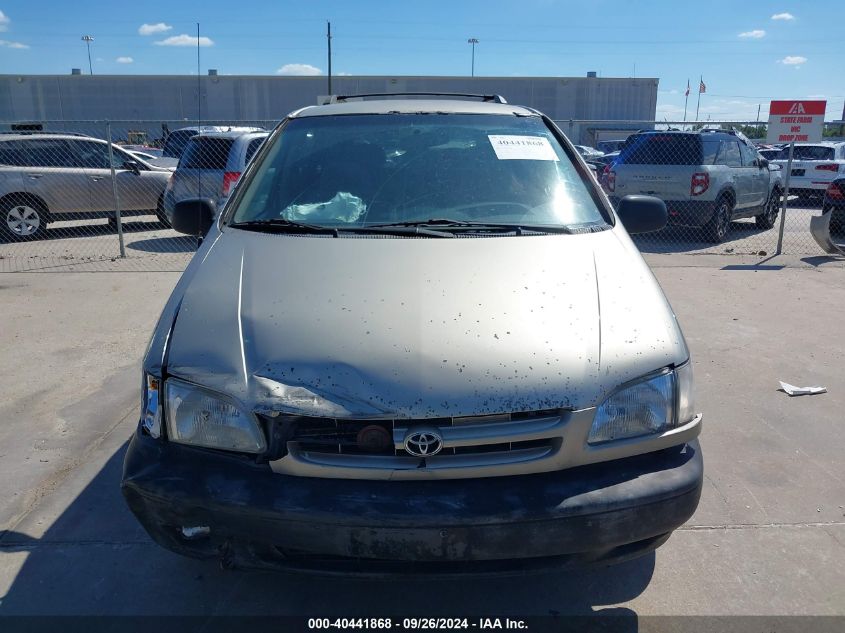 2000 Toyota Sienna Le VIN: 4T3ZF13C7YU274384 Lot: 40441868