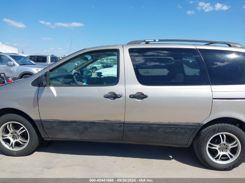 2000 Toyota Sienna Le VIN: 4T3ZF13C7YU274384 Lot: 40441868