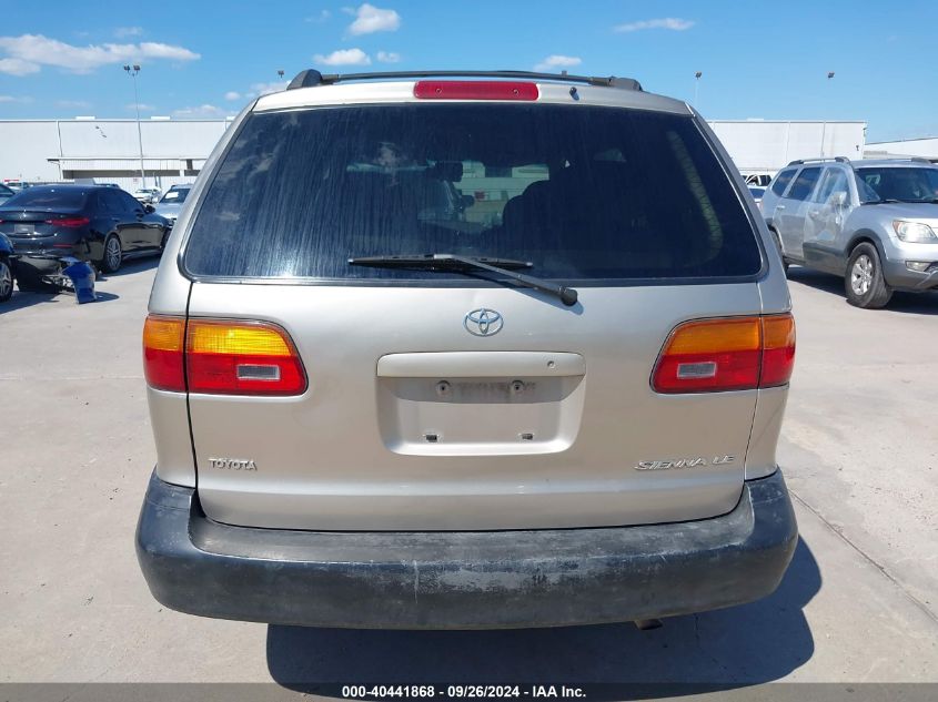 2000 Toyota Sienna Le VIN: 4T3ZF13C7YU274384 Lot: 40441868