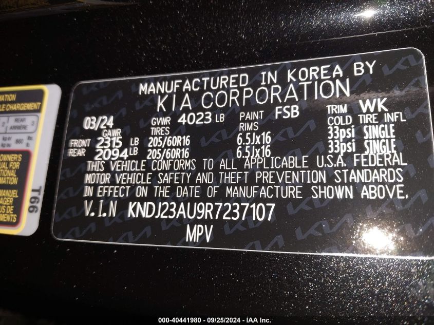 KNDJ23AU9R7237107 2024 Kia Soul S