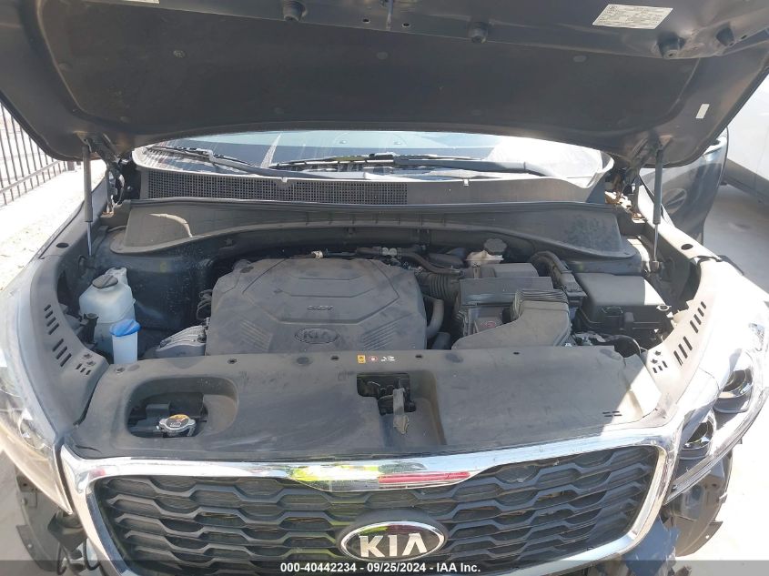 2019 Kia Sorento 3.3L Lx VIN: 5XYPGDA56KG449627 Lot: 40442234