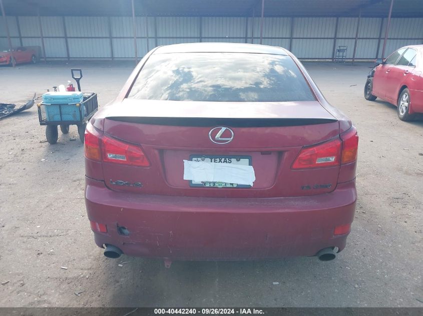 JTHBK262362010363 2006 Lexus Is 250