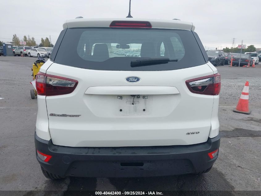 2020 Ford Ecosport Ses VIN: MAJ6S3JLXLC360853 Lot: 40442400