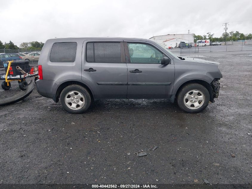 2014 Honda Pilot Lx VIN: 5FNYF4H28EB026644 Lot: 40442562