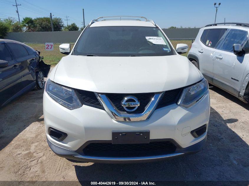 2016 Nissan Rogue Sv VIN: KNMAT2MV9GP630131 Lot: 40442619