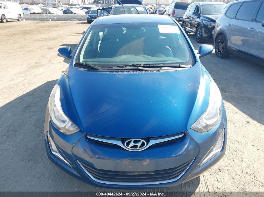 2016 Hyundai Elantra Se VIN: KMHDH4AEXGU489968 Lot: 40442624