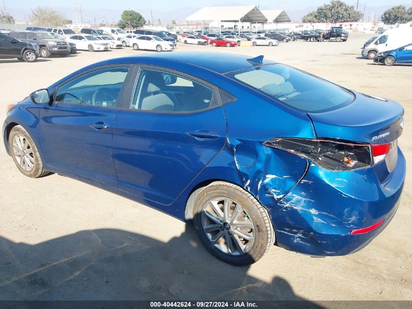 2016 Hyundai Elantra Se VIN: KMHDH4AEXGU489968 Lot: 40442624