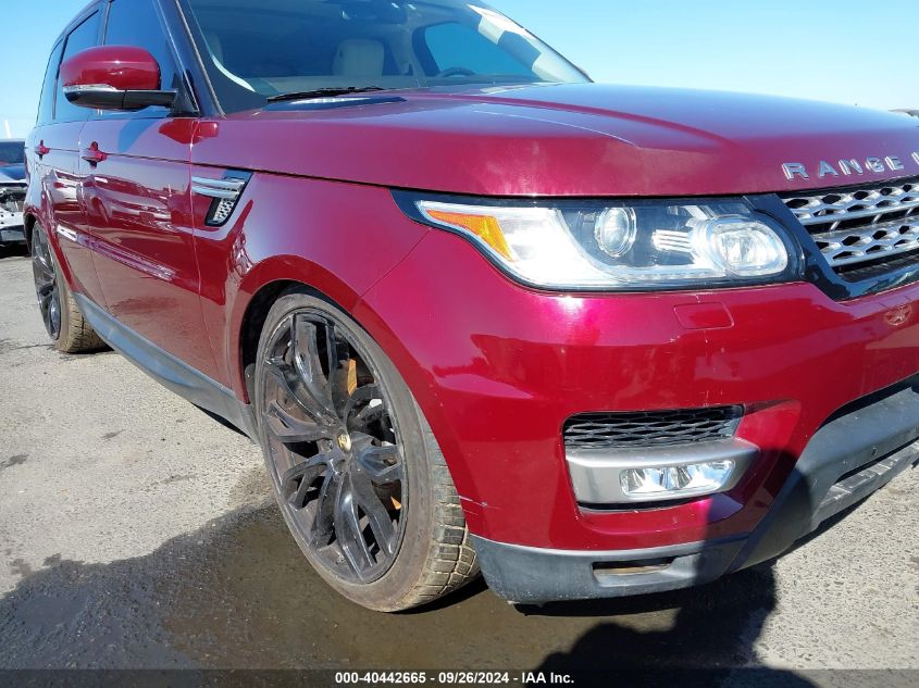 2015 Land Rover Range Rover Sport Hse VIN: SALWR2VF5FA628480 Lot: 40442665