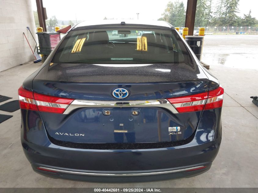 2014 Toyota Avalon Hybrid Xle Premium VIN: 4T1BD1EB6EU021718 Lot: 40442681