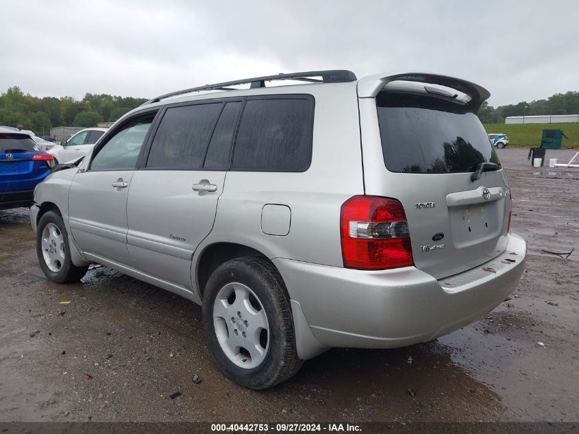 2007 Toyota Highlander Limited V6 VIN: JTEEP21AX70225794 Lot: 40442753