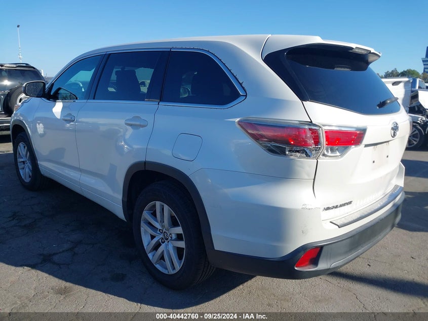 2016 TOYOTA HIGHLANDER LE - 5TDZARFH7GS022526