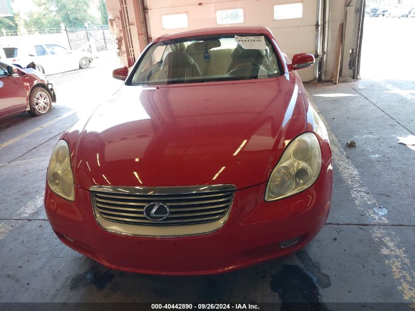 2002 Lexus Sc 430 VIN: JTHFN48Y720015108 Lot: 40442890