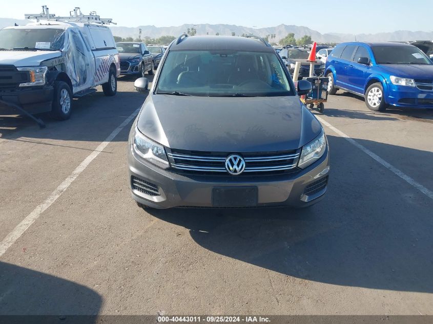 2016 Volkswagen Tiguan S VIN: WVGBV7AX9GW512471 Lot: 40443011