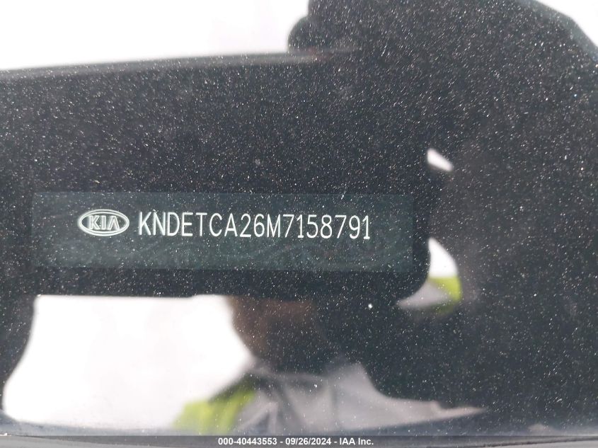 2021 Kia Seltos Sx VIN: KNDETCA26M7158791 Lot: 40443553