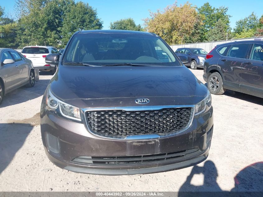 2016 Kia Sedona Lx VIN: KNDMB5C17G6182462 Lot: 40443982