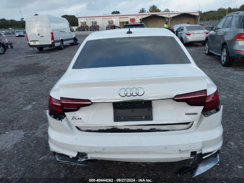 2021 Audi A4 Premium 40 VIN: WAUABAF43MA043808 Lot: 40444262