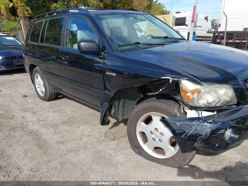 2006 Toyota Highlander Limited VIN: JTEEP21A160137392 Lot: 40444371