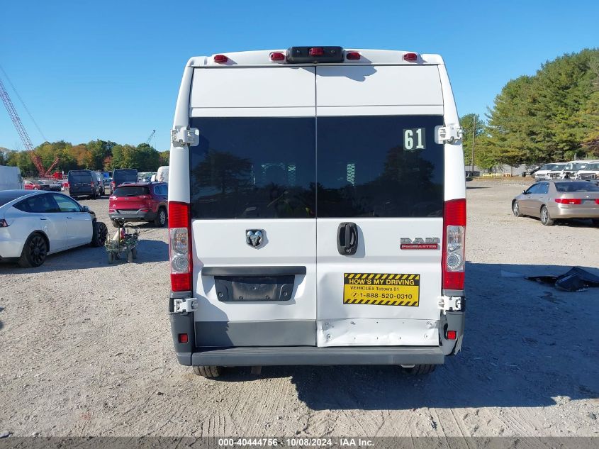 2016 Ram Promaster 2500 Window Van High Roof VIN: 3C6TRVPGXGE122764 Lot: 40444756