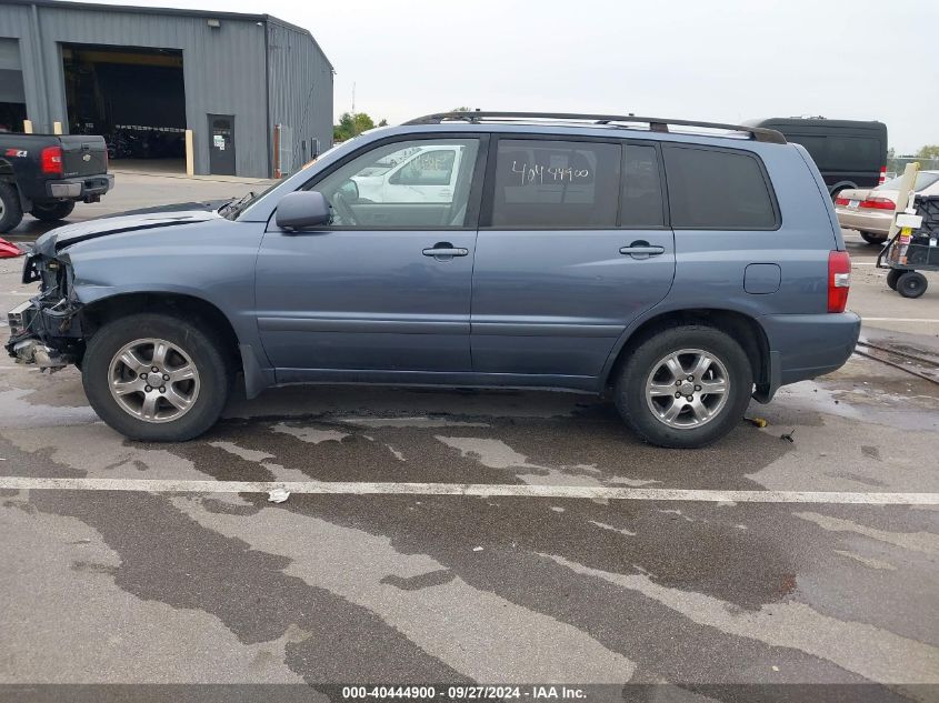 2006 Toyota Highlander V6 VIN: JTEDP21A960107245 Lot: 40444900