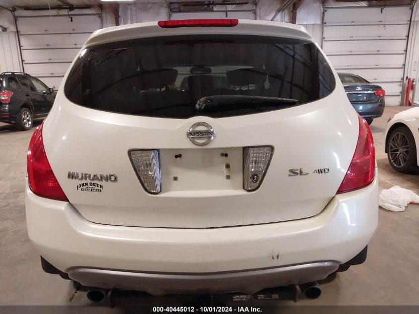 JN8AZ08W15W408874 2005 Nissan Murano Sl