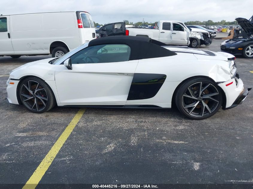 2022 Audi R8 Spyder V10 Performance Rwd S Tronic VIN: WUACECFX5N7901001 Lot: 40445216