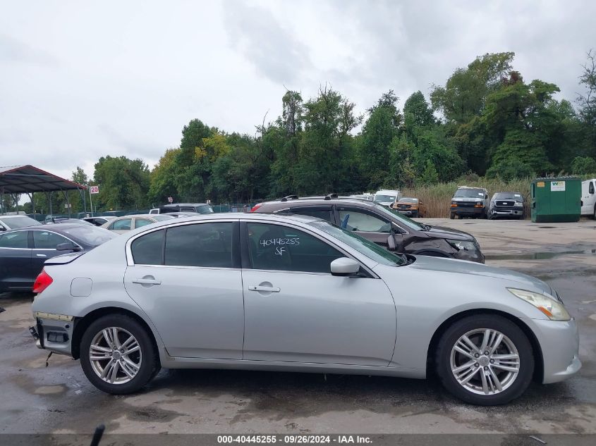 2010 Infiniti G37X VIN: JN1CV6AR3AM254362 Lot: 40445255